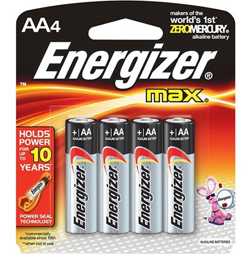 <span style="color: rgb(67, 99, 216); font-weight: bold;">Energizer AA x 4 Batteries</span><br>