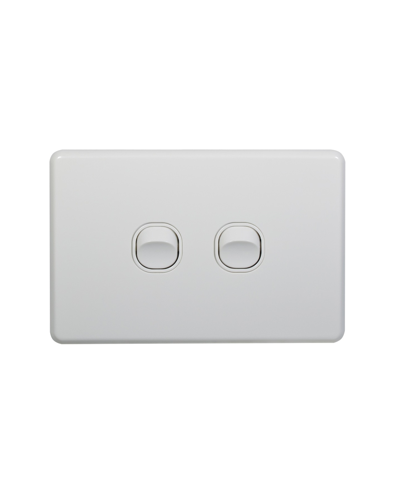 flat cat switch horizontal 2 gang slim 10ax 16a 250v horezontal