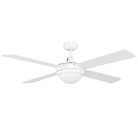 TEMPEST-II 52'' CEILING FAN W/2xB22 LIGHT-WHITE WITH WHITE BLADES