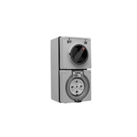 56 Series Switched Socket Outlet - 40A - 5 Pin - 3 Pole Switch - 500V - White