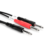 Hosa STP-203 Insert Cable 1/4 in TRS to Dual 1/4 in TS 3m (10ft)
