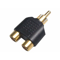 SOUNDKING 2 PACK Double RCA-F to RCA-M Adapter