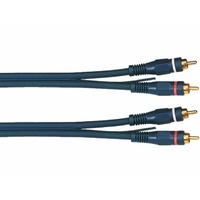 2 x RCA-M to 2 x RCA-M Signal Lead with Ground Wire (3m)