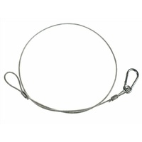 Safety wire, 3mm steel, 800mm long PVC coated. 230kg dead weight breaking point