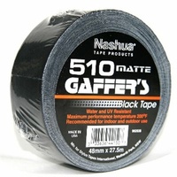 GAFFER TAPE NASHUA 510 MATT BLACK 48mm 2inch 27.5mtr