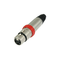 Neutrik NC3FXS 3 pole female cable connector, Nickel housing