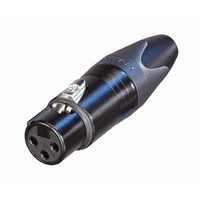 Neutrik NC3FXX-B XLR 3PIN Line Female Black Gold Pins 