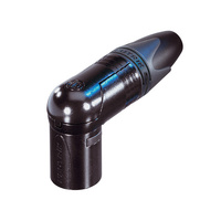 Neutrik NC3MRX-B XLR 3pin Line Male Righ Angle Black/Gold 