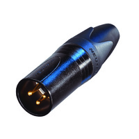 Neutrik NC3MXX-B XLR 3PIN Line Male Black / Gold Pins 