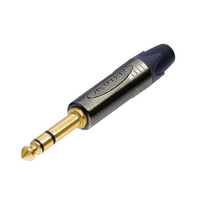 JACK PLUG STEREO 6.5mm BLACK and GOLD COM6A2