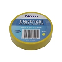 PVC INSULATION TAPE NITTO 203E YELLOW 20mtr