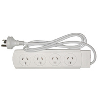 POWERBOARD  4 WAY WHITE UNSWITCHED