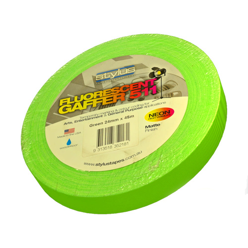 FLUORO TAPE GREEN 1" 24mm x 45 mtr  Stylus 511 3300