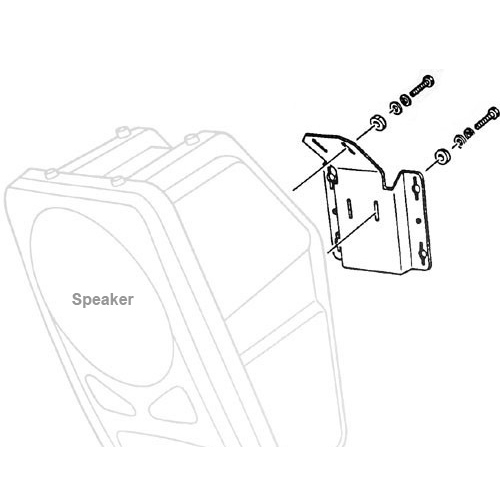 JBL BRK1 Fixed Angle Mounting Bracket for - EON15 Speakers