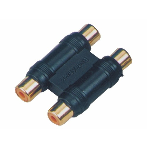 2 PACK Double RCA-F to Double RCA-F Adapter