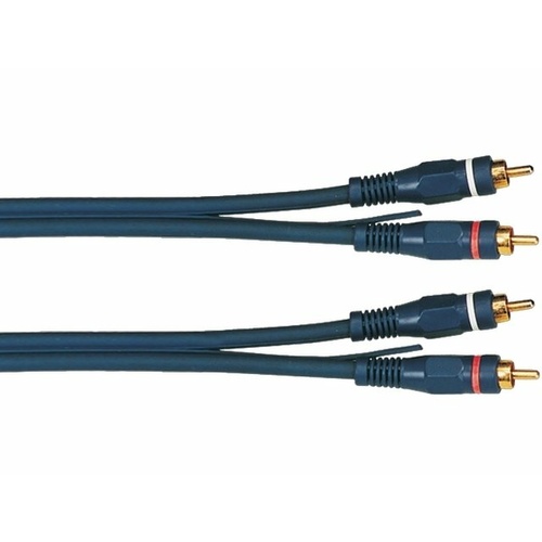 2 x RCA-M to 2 x RCA-M Signal Lead with Ground Wire (3m)