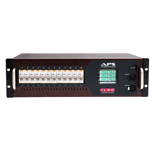 APS 6Ch x 25A Advanced Power Distribution Rack - 3RU 19" rackmount with individual RCD/MCB per channel. Fitted with 6 paired 20A/15A GPO outlets, 3-ph
