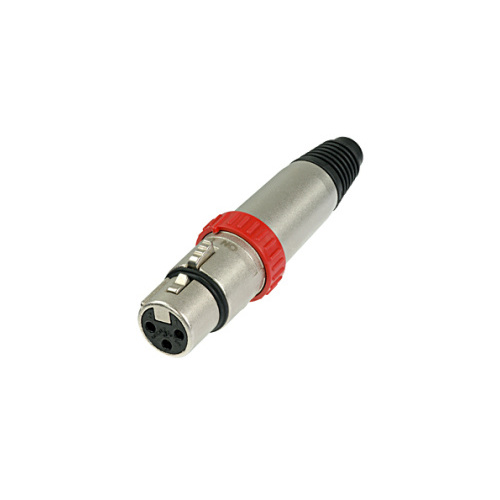 Neutrik NC3FXS 3 pole female cable connector, Nickel housing