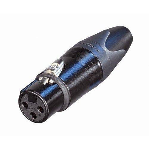 Neutrik NC3FXX-B XLR 3PIN Line Female Black Gold Pins 
