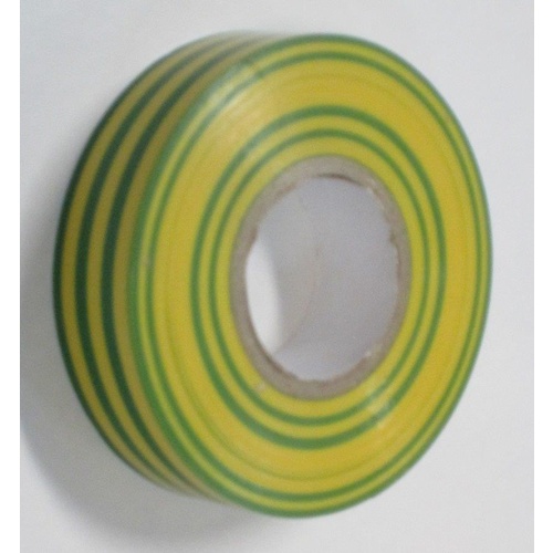 PVC INSULATION TAPE GREEN/YELLOW 20mtr